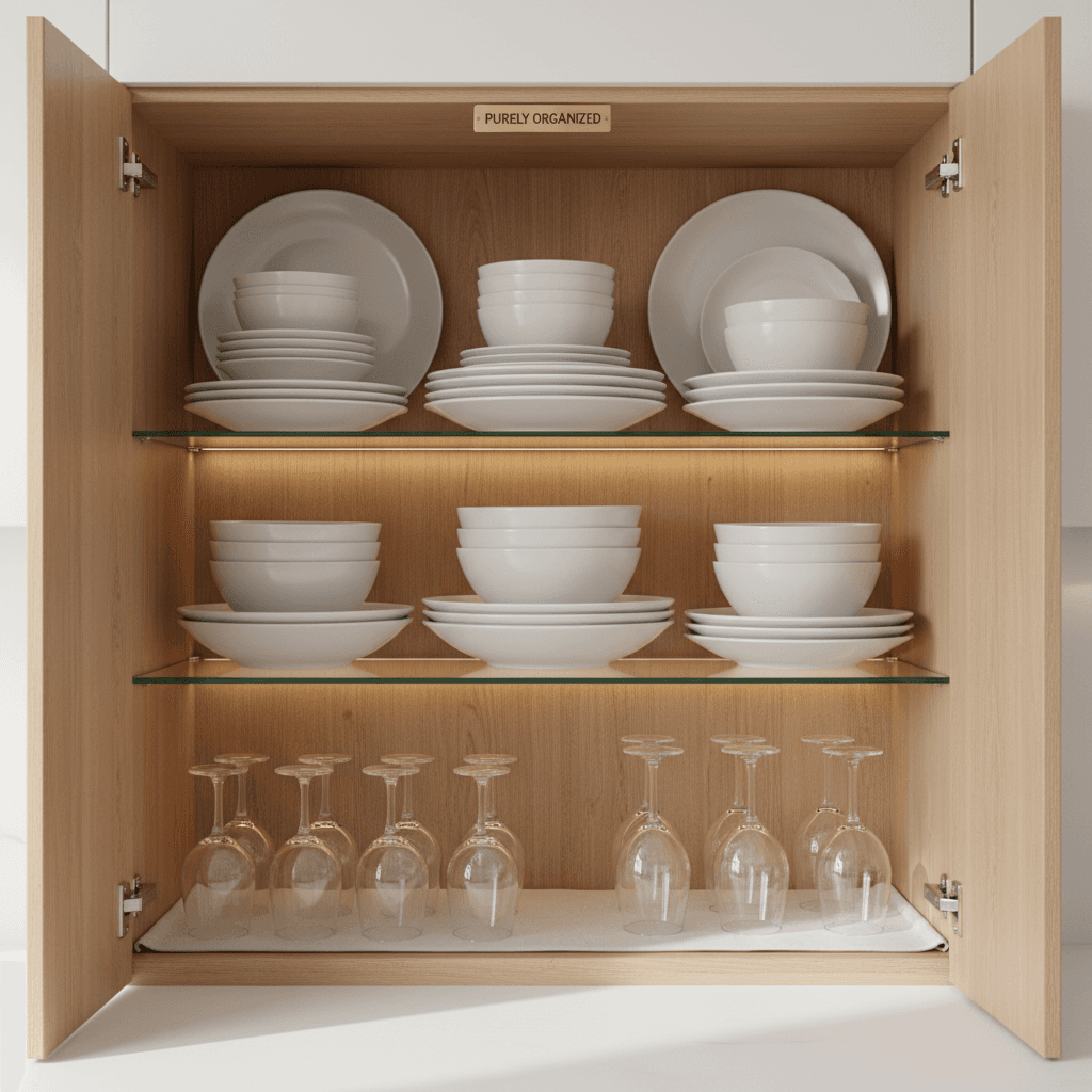 Inside cupboards and drawers